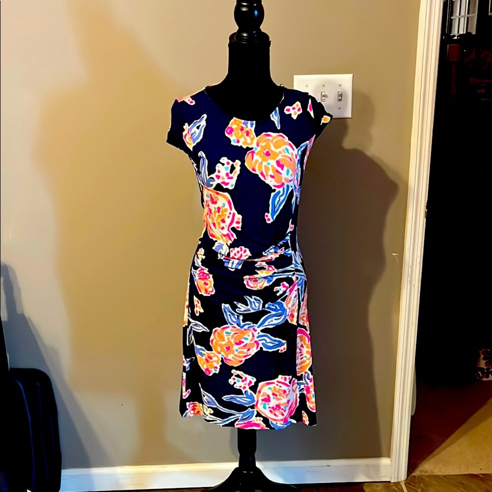 Floral Print Navy Dress Lilly Pulitzer